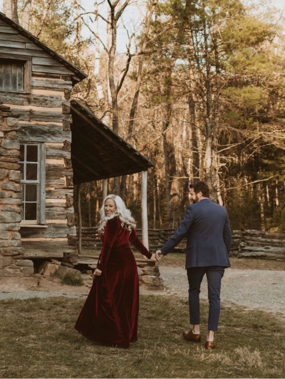 Baltic Born Burgundy Velvet Long Sleeve Maxi Dress